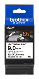 Brother HSE221E HSE221E Wire Marker Heat Shrinkable Sleeve Blank (No Legend) White 1.5m x 9mm 5.4 mm New