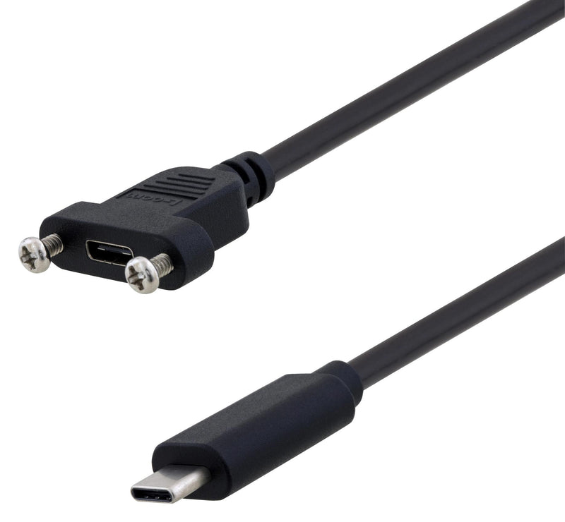 L-COM U3A00057-03M U3A00057-03M USB Cable Type C Plug to Receptacle 300 mm 11.8 " 2.0 Black New