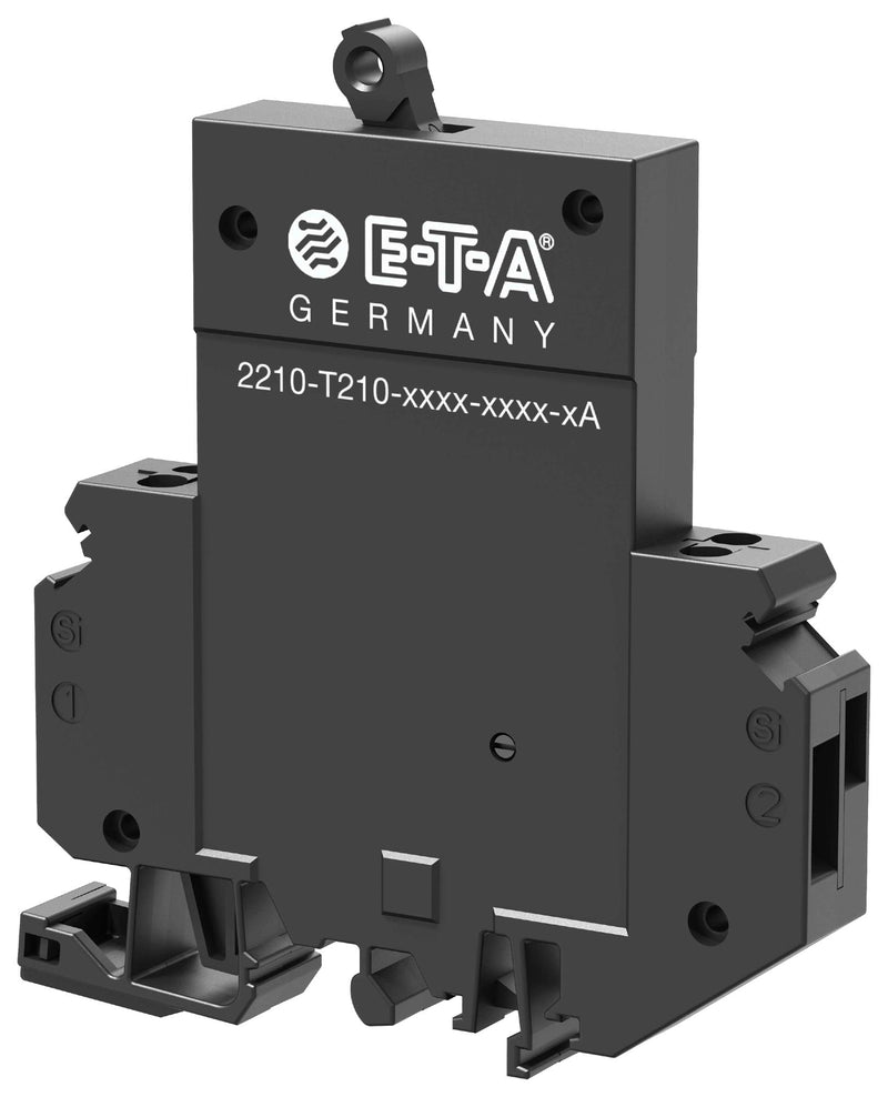 ETA 2210-T210-K0M1-H121-0.8A Thermal Magnetic Circuit Breaker, IP20, IP30, 2210 Series, 800 mA, 1 Pole, 65 V, 433 V, DIN Rail