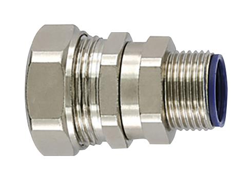 HELLERMANNTYTON LTS20-SMC-M20 Conduit Connector, Straight, Brass, Nylon 6 (Polyamide 6), Steel, Metallic, 41.8 mm, IP68