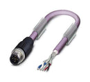 PHOENIX CONTACT SAC-5P-M12MS/10,0-920 Sensor Cable, 5P, M12 Plug, Free End, 5 Positions, 10 m, 33 ft 1507447