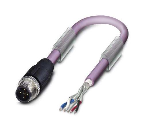 PHOENIX CONTACT SAC-5P-M12MS/10,0-920 Sensor Cable, 5P, M12 Plug, Free End, 5 Positions, 10 m, 33 ft 1507447