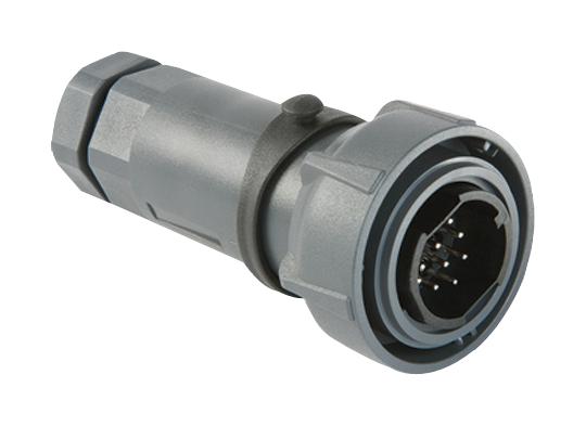 BULGIN LIMITED PXP7010/02P/ST/0709 Circular Connector, Buccaneer 7000 Series, Cable Mount Plug, 2 Contacts, Screw Pin, Quicklock