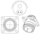 AMPHENOL AEROSPACE HV00RF19-59R MIL SPEC CIR CONN, RCPT, 19-59, WALL MNT