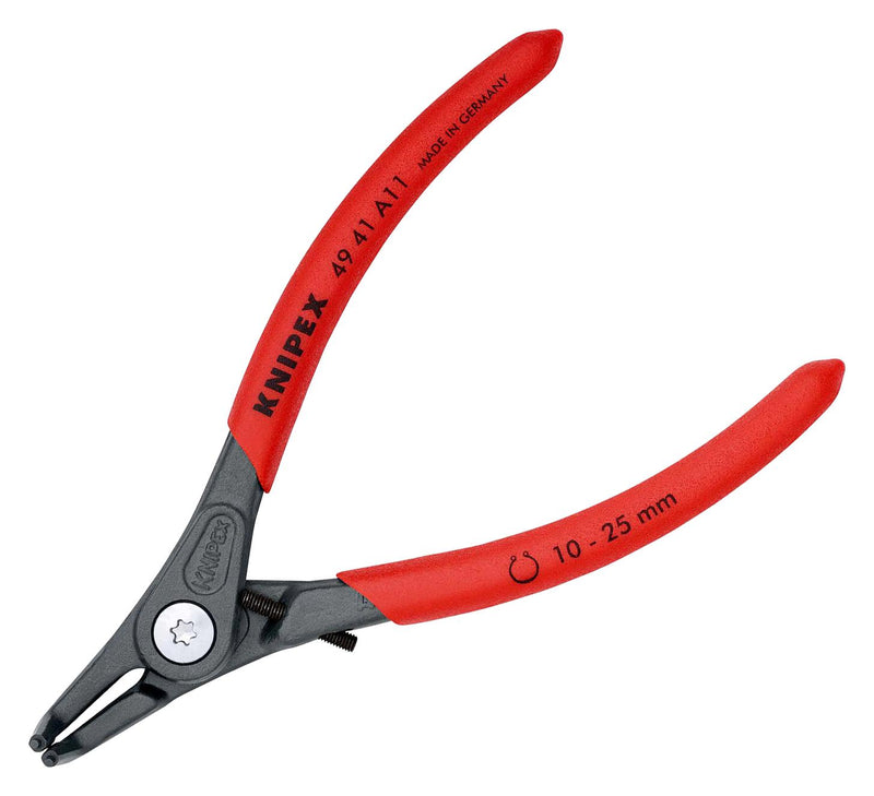 KNIPEX 49 41 A11 Plier, Circlip, 25 mm Jaw Opening Max, 130 mm, Grey Atramentised