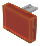 EAO 31-901.3 Lens, Flush, 21.5 x 15.3mm, Rectangular, Orange, 31 Series