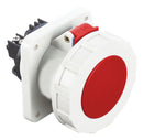 Multicomp PRO MP011108 MP011108 Pin &amp; Sleeve Connector 63 A 400 V Panel Mount Socket 3P+E Red White