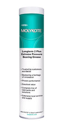 MOLYKOTE MOLYKOTE LONGTERM 2 PLUS, 400G Bearing Grease, Extreme Pressure, Black, -25 &deg;C to 110 &deg;C, Cartridge, 400g