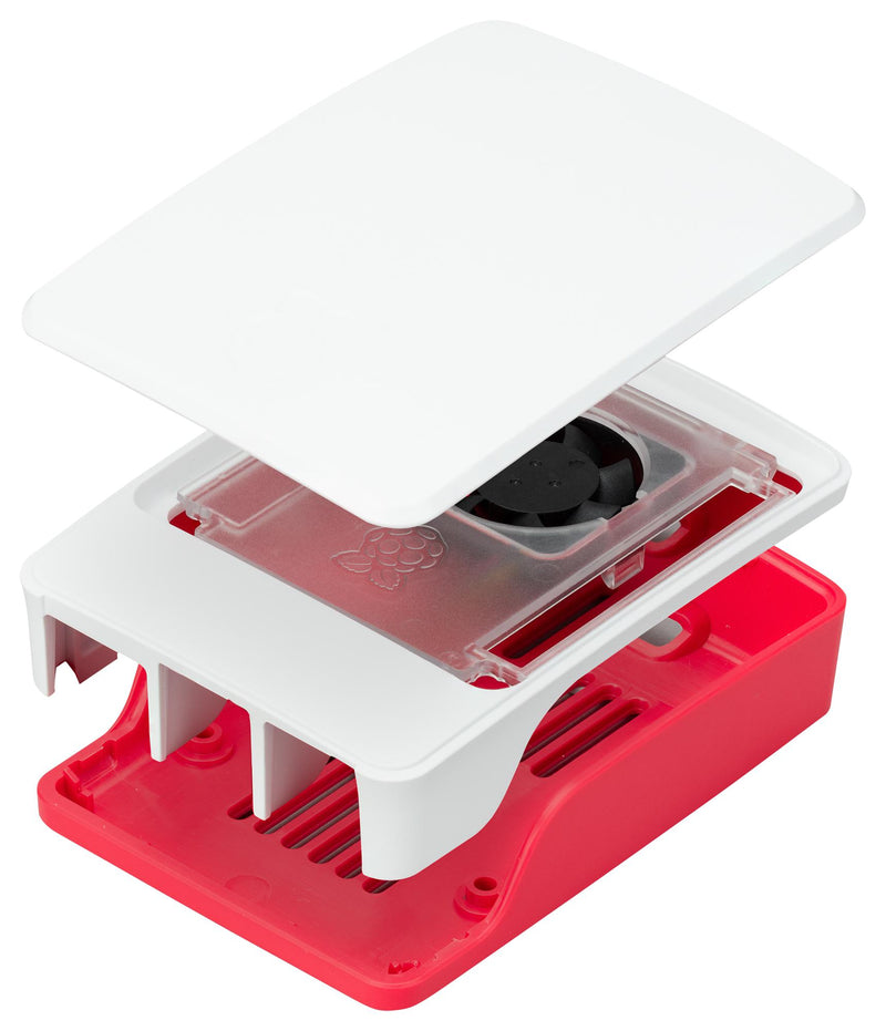 RASPBERRY-PI SC1159 SBC, RPI 5-Accessories, Plastic case, Inbuilt fan, Red-White GTIN UPC EAN: 5056561803340