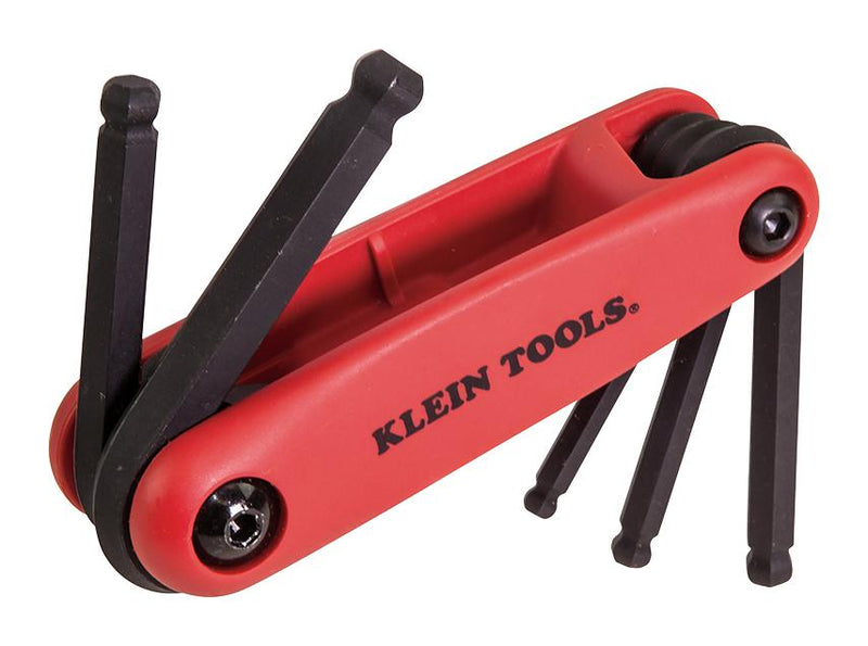 KLEIN TOOLS 70572 Hex Set, Ball End, 5 Key, Grip-It Series