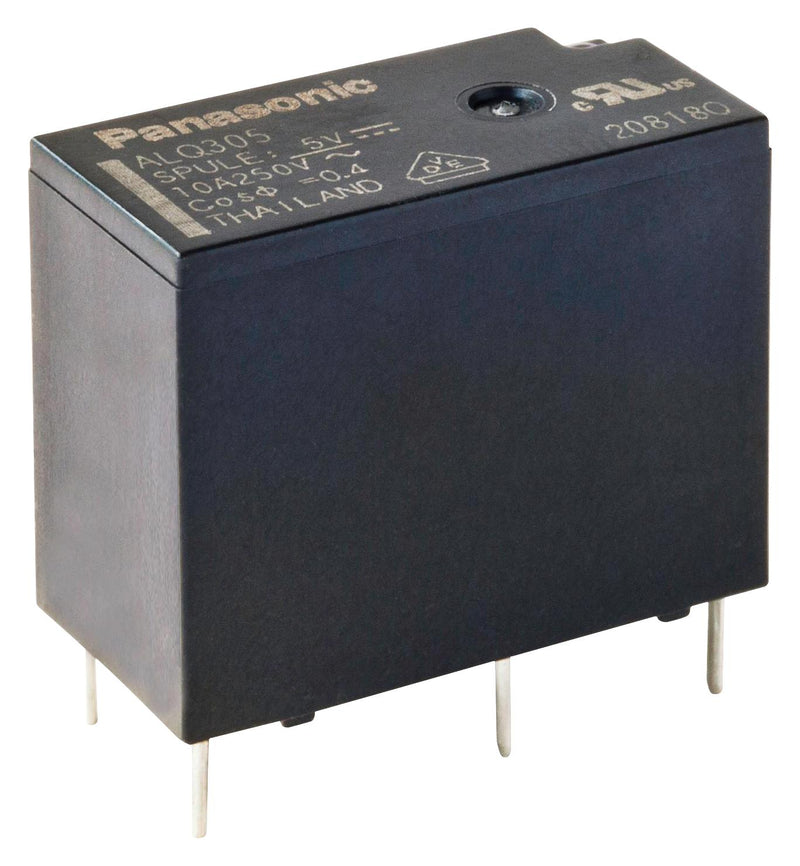 PANASONIC ALQ1F24 Power Relay, SPDT, 24 VDC, 10 A, ALQ Series, Through Hole, Non Latching