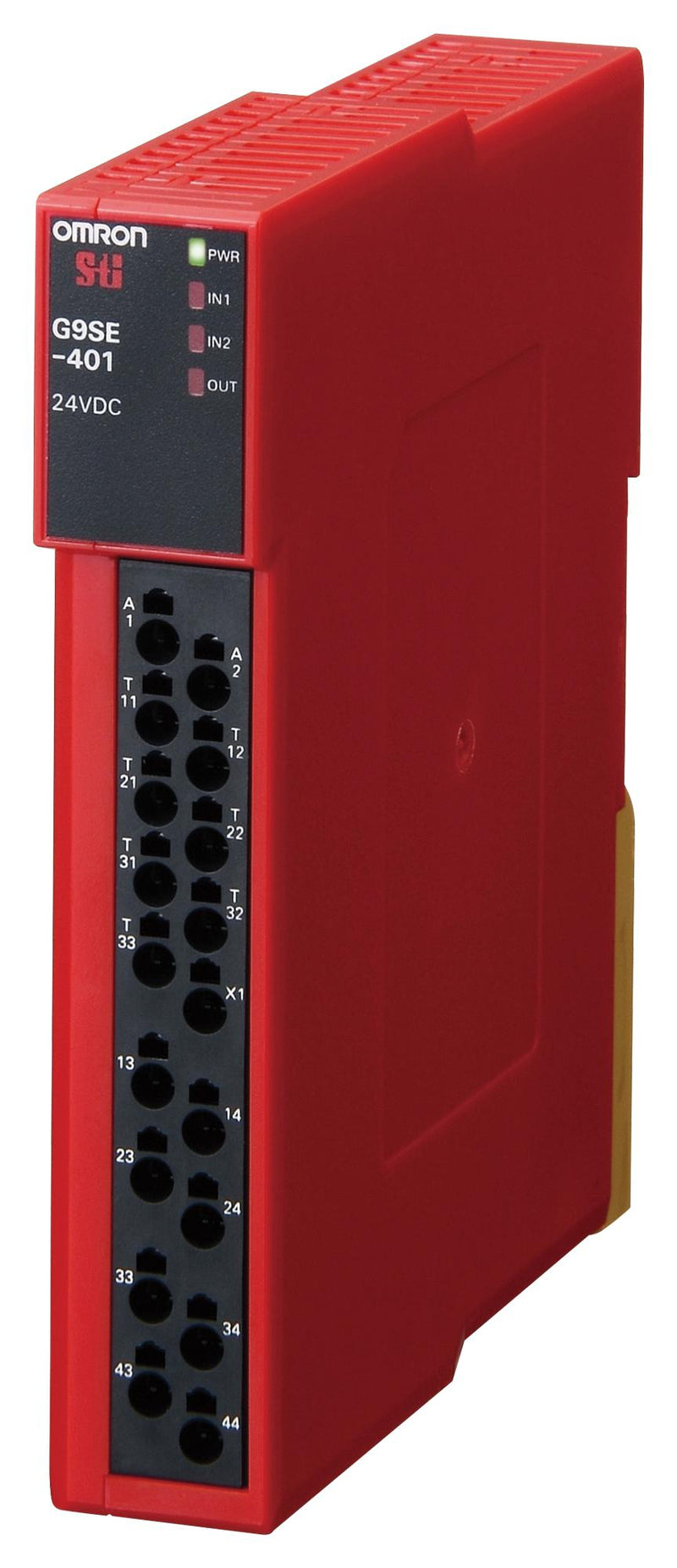 OMRON INDUSTRIAL AUTOMATION G9SE401 Safety Relay, 24 VDC, 4PST-NO, G9SE, DIN Rail, 5 A, Screw