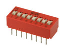 C&amp;K Components BD10AV BD10AV DIP / SIP Switch 10 Circuits Raised Slide Through Hole Spst 5 V 100 mA