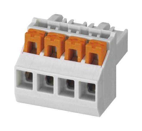 PHOENIX CONTACT 2202344 Pluggable Terminal Block, 5 mm, 4 Ways, 24AWG to 16AWG, 2.5 mm&sup2;, Push In, 16 A