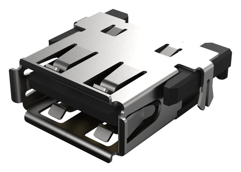 GCT (GLOBAL Connector TECHNOLOGY) USB1055-GF-L-A USB1055-GF-L-A USB Type A 2.0 Receptacle 4 Ways Surface Mount Through Hole