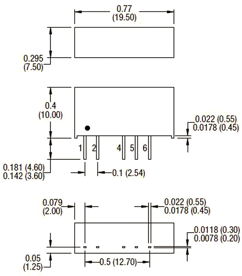 MURATA POWER SOLUTIONS NMH1212SC Isolated Through Hole DC/DC Converter, 1kV Isolation, ITE, 1:1, 2 W, 2 Output, 12 V, 83 mA