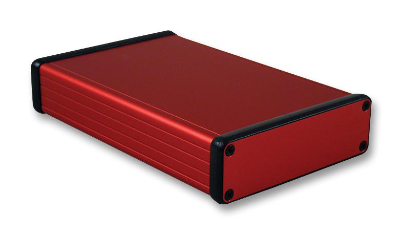 HAMMOND 1455L1601RD Metal Enclosure, 1455 Series, Extruded With Metal End Panels, Small, Extruded Aluminium, 30.51 mm