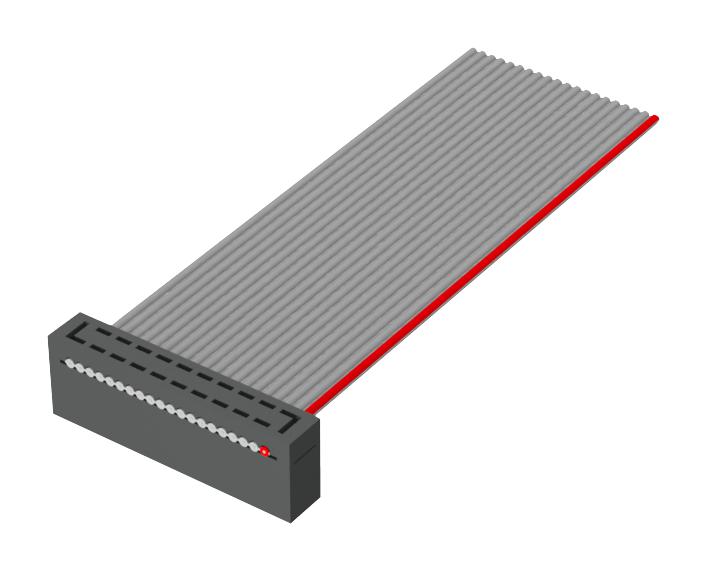 Samtec HCSD-05-D-20.00-01-T-G HCSD-05-D-20.00-01-T-G Ribbon Cable IDC Receptacle to 10 Ways 20 " 508 mm 2.54 Hcsd