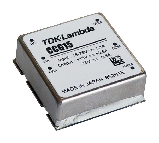 TDK-LAMBDA CCG15-24-15D CCG15-24-15D Isolated Through Hole DC/DC Converter ITE 4:1 15 W 2 Output V 500 mA