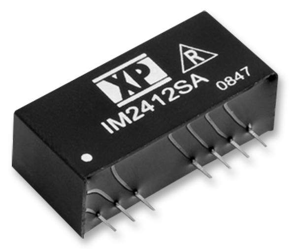 XP POWER IM4812S Isolated Through Hole DC/DC Converter, Regulated, ITE, 4:1, 2 W, 2 Output, 12 V, 85 mA