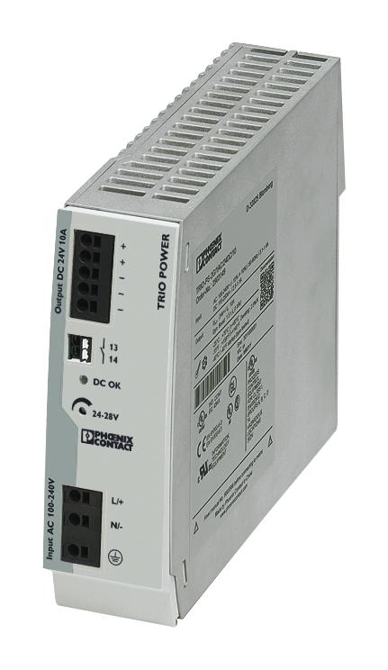 PHOENIX CONTACT 2903149 AC/DC DIN Rail Power Supply (PSU), ITE, 1 Output, 240 W, 24 VDC, 10 A GTIN UPC EAN: 4046356960854 TRIO-PS-2G/1AC/24DC/10