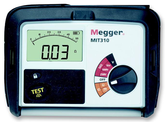 Megger MIT310-EN MIT310-EN Insulation Tester Analogue / Digital Megohmmeter 250V 500V 1kV 999Mohm -10 &deg;C 60