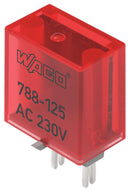 WAGO 788-120 Status Indicator, Relay Module, Red, 24 VDC, 2.4 mA, IP20, 788 Series