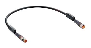 LUMBERG AUTOMATION RSMV 3-RKMV 3-224/2M Sensor Cable, M8 Plug, M8 Receptacle, 3 Positions, 2 m, 6.6 ft