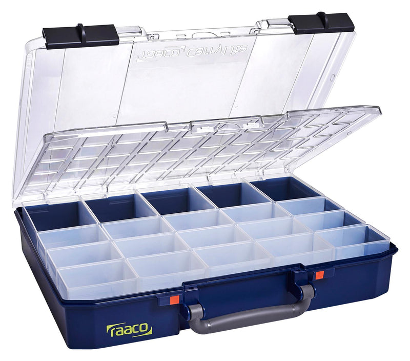 Raaco 145619 145619 Storage Box Transparent Blue PC PP General Purpose 330 mm x 413 82 Carrylite Series