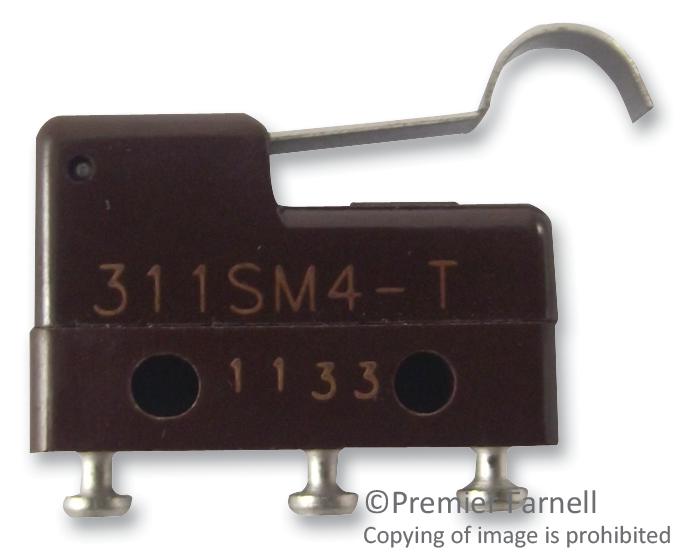 Honeywell 311SM4-T 311SM4-T Microswitch Subminiature Simulated Roller Lever Spdt Solder 5 A 30 VDC