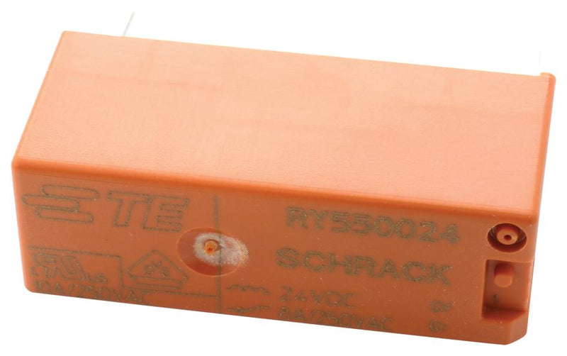 Schrack - TE Connectivity 8-1393224-9 8-1393224-9 Power Relay SPST-NO 24 VDC 8 A RY Through Hole Non Latching