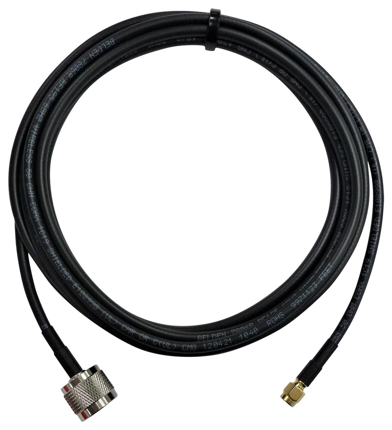 MOBILE MARK CA120/195-XC RF / Coaxial Cable Assembly, N-Type Plug to SMA Plug, RF-195, 50 ohm, 120 ", 3.05 m