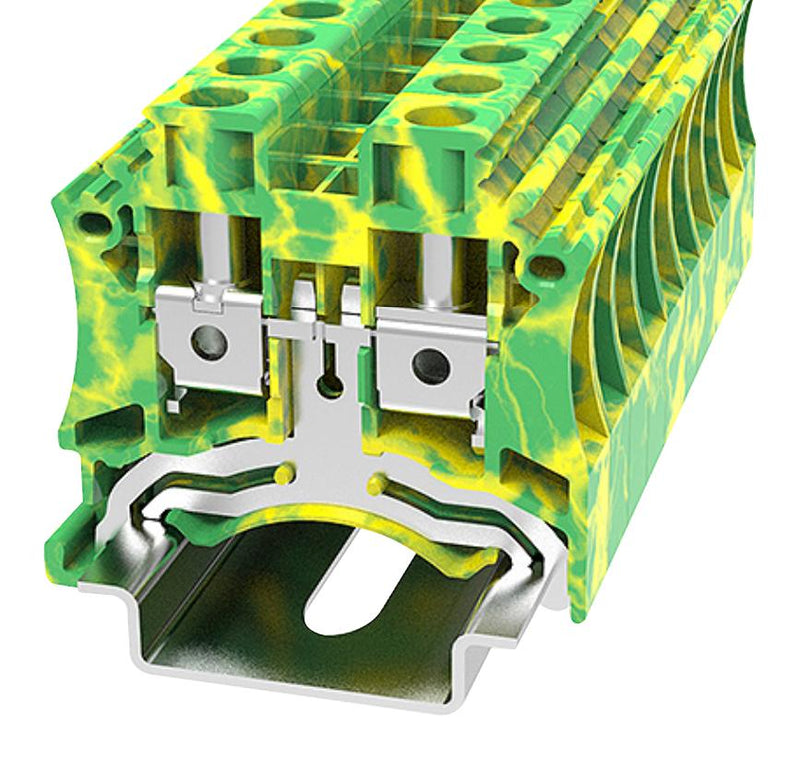 Metway Electrical Industries DC6-PE-11020000057 DC6-PE-11020000057 DIN Rail Mount Terminal Block 2 Ways 22 AWG 8 6 mm&Acirc;&sup2; Screw