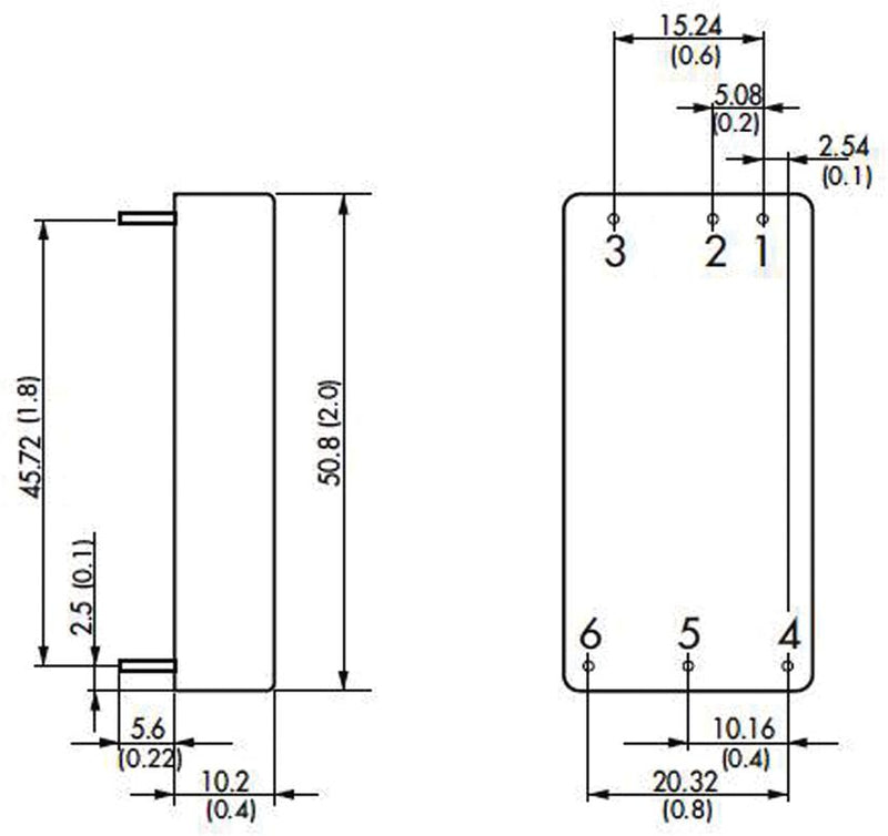 TRACO POWER TEN 30-2413 Isolated Through Hole DC/DC Converter, ITE, 2:1, 30 W, 1 Output, 15 V, 2 A