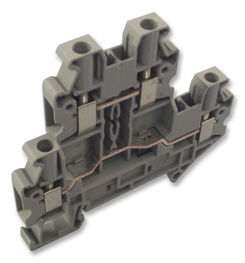 PHOENIX CONTACT 3044636 DIN Rail Mount Terminal Block, 4 Ways, 26 AWG, 12 AWG, 4 mm&sup2;, Screw, 24 A GTIN UPC EAN: 4017918997007 UTTB 2,5