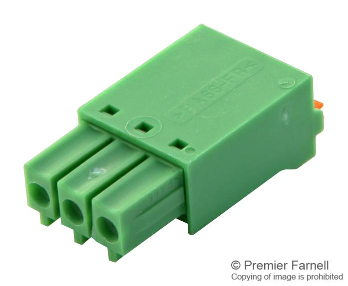 Phoenix Contact FMC 15/ 3-ST-35 FMC 3-ST-35 Pluggable Terminal Block 3.5 mm 3 Ways 24AWG to 16AWG 1.5 mm&Acirc;&sup2; Push In 8 A