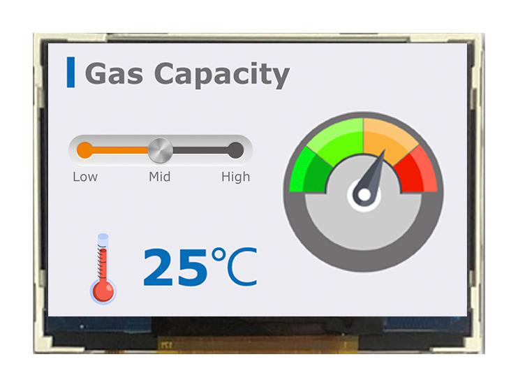 MIDAS DISPLAYS MDT0240CIH-RGB TFT LCD, 2.4 ", 800 x 480 Pixels, Landscape, RGB, 3.3V