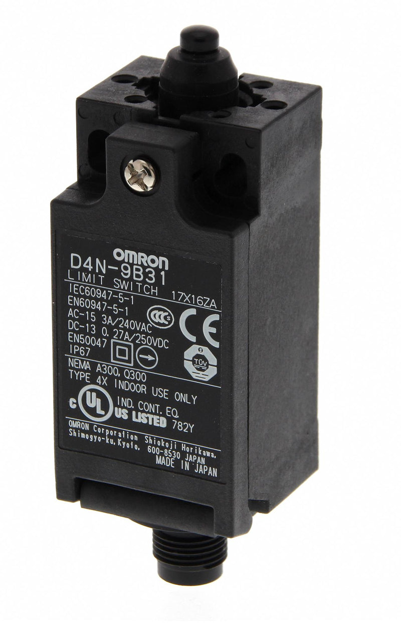 Omron Industrial Automation D4N-9B31 D4N-9B31 Limit Switch Top Plunger DPST-NC 3 A 240 VAC 6.5 N D4N Series