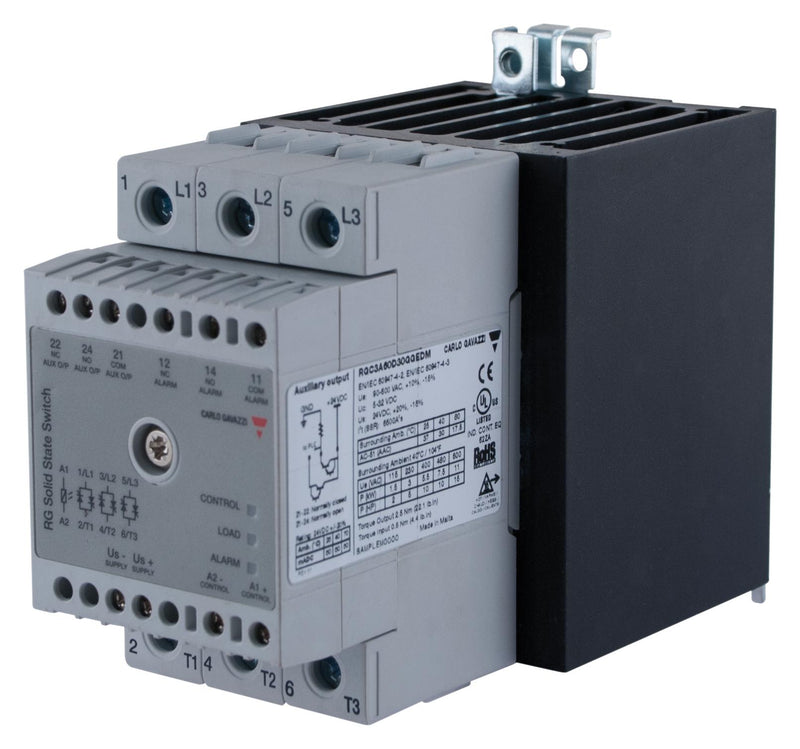 Carlo Gavazzi RGC2A60D40GGEDM RGC2A60D40GGEDM Solid State Contactor 40A 5 TO 32VDC