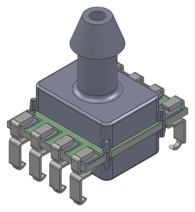 AMPHENOL ALL SENSORS ELVH-100G-HANJ-I-N4A4 Pressure Sensor, 100 psi, I2C Digital, Gauge, 3.3 VDC, Single Axial Barbed, 3.1 mA