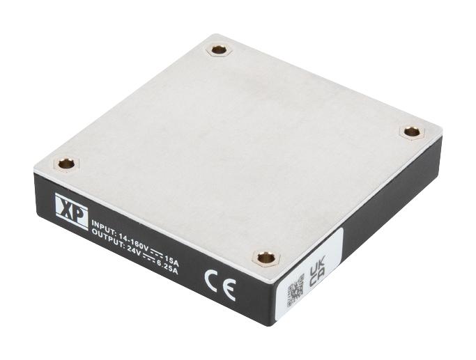 XP POWER RDF20072S12 Isolated Through Hole DC/DC Converter, ITE, Industrial & Railway, 12:1, 200 W, 1 Output, 12 V