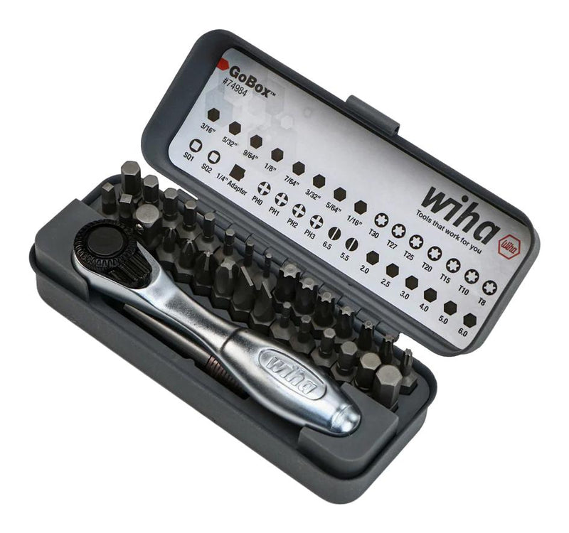 Wiha 74984 74984 Standard BIT SET W/RATCHET 32PC New