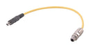 HARTING 3.32802E+13 Circular Cable Assembly, M12, 98.42 ft, 30 m, Yellow, T1 Industrial Series