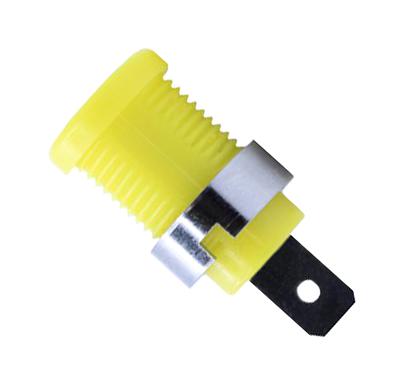 Mueller Electric BU-31610-4 BU-31610-4 Banana Test Connector Jack Panel Mount 35 A 1 kV Nickel Plated Contacts Yellow