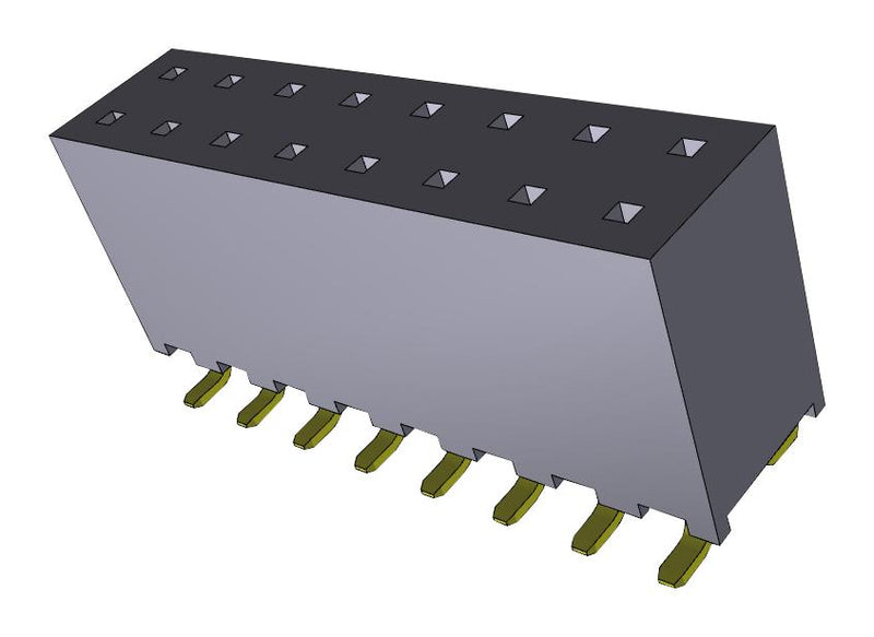 SAMTEC SQW-108-01-F-D-VS-A-K-TR PCB Receptacle, Board-to-Board, Wire-to-Board, 2 mm, 2 Rows, 16 Contacts, Surface Mount