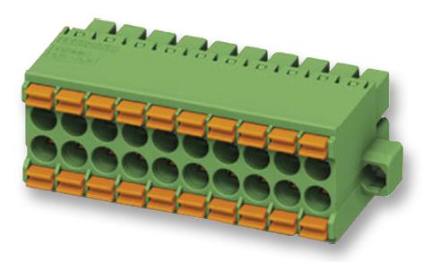 PHOENIX CONTACT DFMC 1,5/ 3-STF-3,5 Pluggable Terminal Block, 3.5 mm, 6 Ways, 24AWG to 16AWG, 1.5 mm&sup2;, Push In, 8 A 1790302, GTIN UPC EAN: 4046356592352