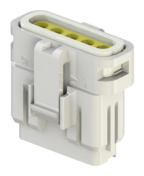 EDAC 560-005-000-210 Connector Housing, IP67, White, 1-1.3mm, E-Seal 560, Receptacle, 5 Ways, 2.5 mm