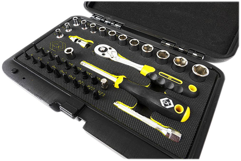 CK TOOLS T4660 Sure Drive Socket Set, 36Pcs Of Sure 1/4" Sockets & Bits GTIN UPC EAN: 5013969246414