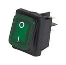 Multicomp PRO MP011250 MP011250 Rocker Switch DPST-NO Illuminated Panel Mount Green