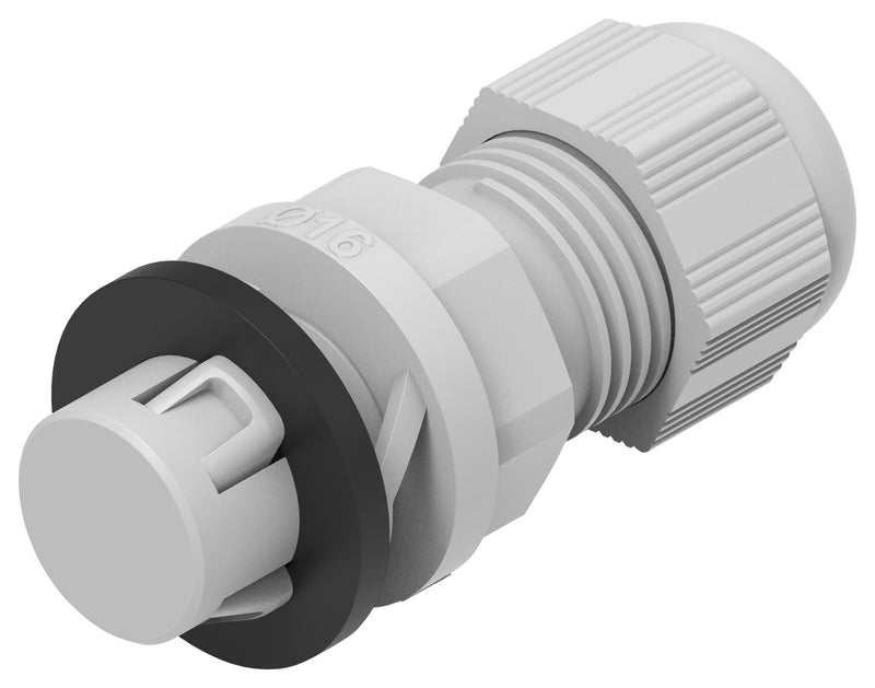 ENTRELEC - TE CONNECTIVITY 1SNG622001R0000 Cable Gland, 3 mm, 10 mm, Nylon 6 (Polyamide 6), Light Grey